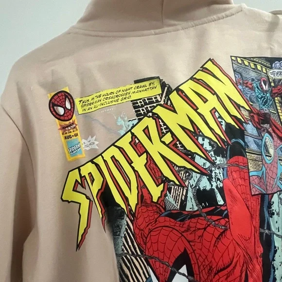 Marvel Tan Graphic Sweatshirt Hoodie - Picture 8 of 9